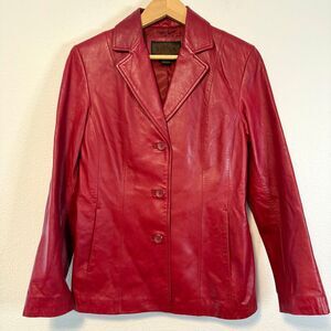 Siena Red Leather‎ Jacket Size 6